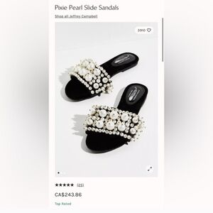 Jeffrey Campbell X Free People Black Pearl Embellished Women's Slides
